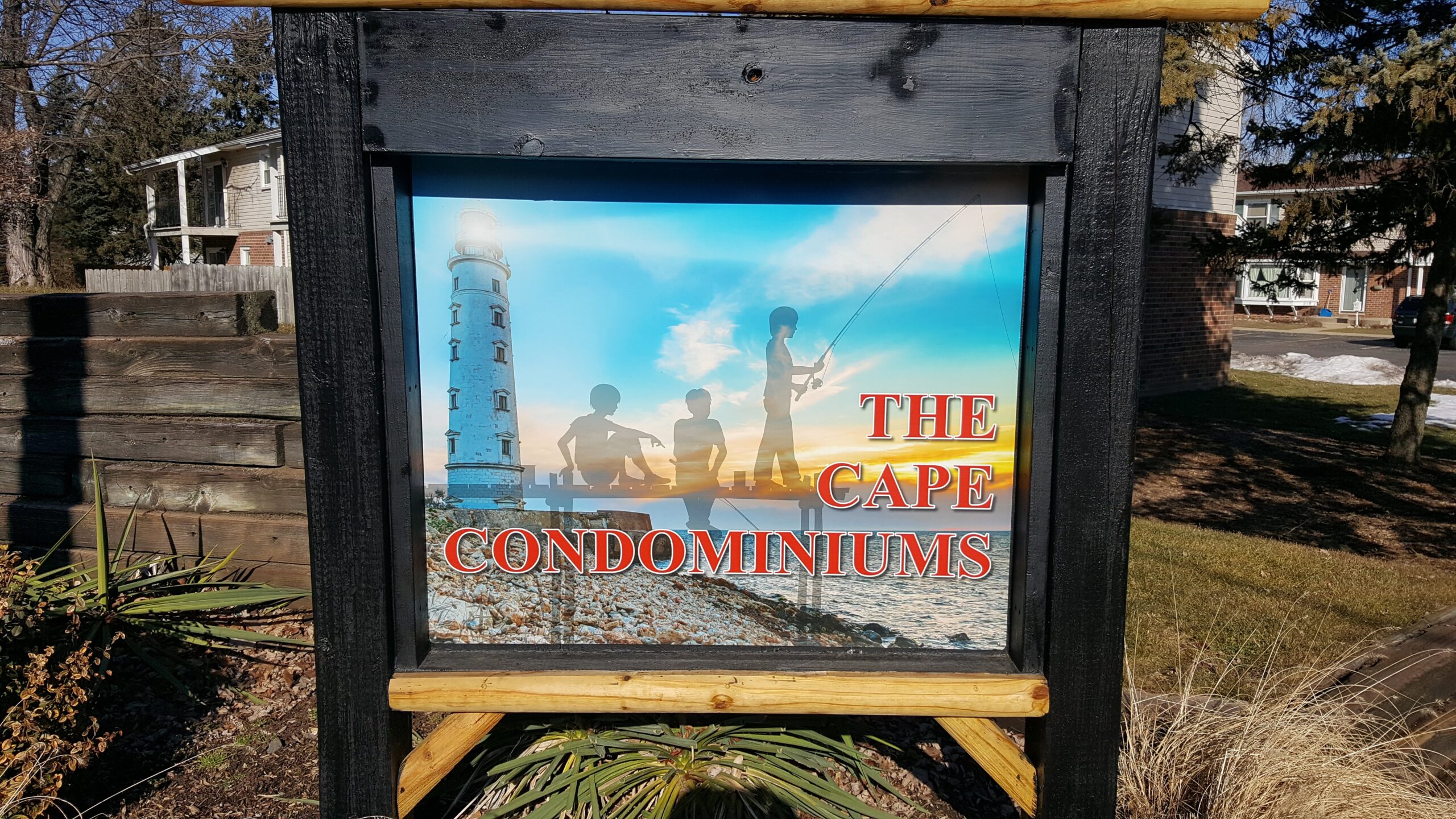 entrance sign for the Cape condominiums